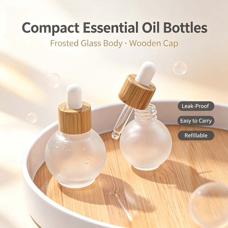Luxury Skincare Packaging - Флакон-капельница стеклянный шарообразный 20/30 мл с